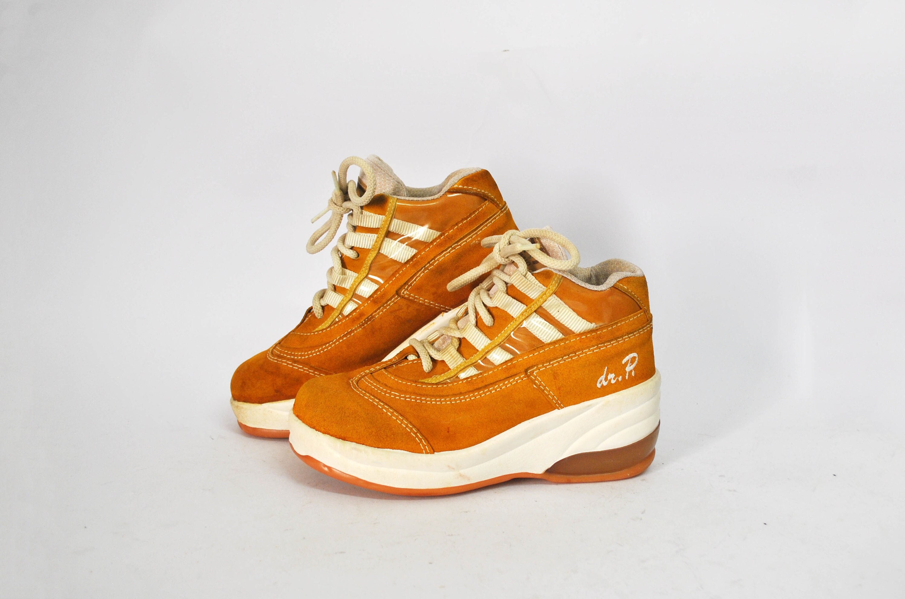 orange platform sneakers