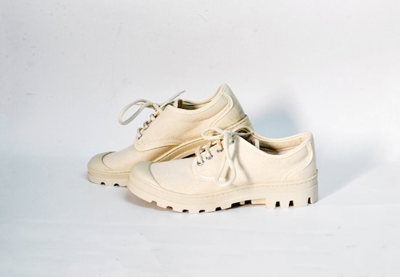 Combat Sneakers Timberland Low Military Shoes Safari Rubber Gummy Sole Palladium Sneakers Vintage Canvas Shoes Size 38 Uk 5 Us 7 Casual Shoe Etsy