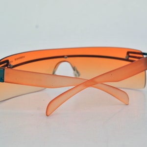 matrix rave aviator vintage zonnebril retro oogkleding club zonnebril unisex masker Festival y2k zonnebril futuristische oranje lens veganistisch afbeelding 7