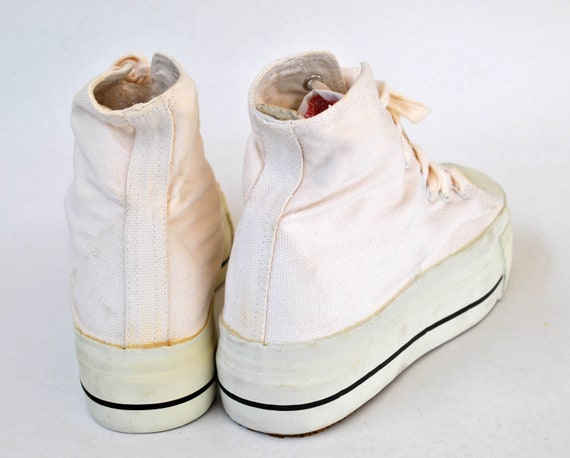 vintage shoes natural all star shoes hi tops wome… - image 6