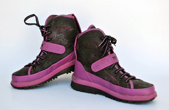 retro shoes black purple sneakers vintage shoes w… - image 3