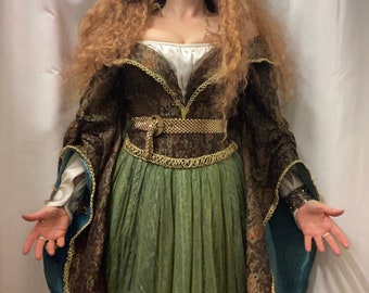 Vintage Theatrical Medieval Style Dress, Lady Macbeth, Silk, Green, Costume  Prop - Etsy