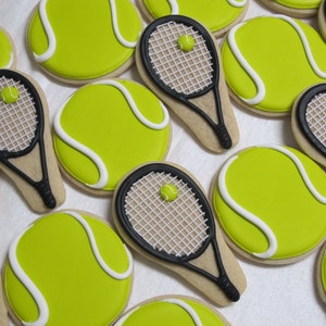 Tennis Theme Sugar Cookies (1 Dozen)