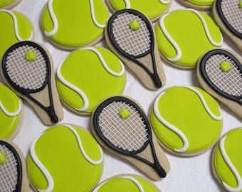 Tennis Theme Sugar Cookies (1 Dozen)