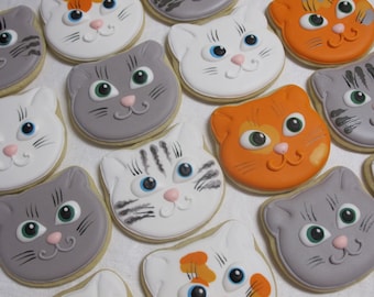 Cat Face Sugar Cookies (1 dozen)