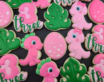 Baby Dinosaur Decorated Sugar Cookies (1 dozen)