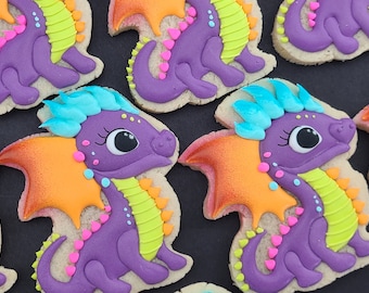 Dragon Custom Decorated Sugar Cookies (1 dozen)