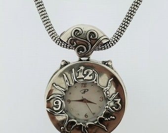 Collar con colgante de sol, estilo Steampunk, en plata de ley.