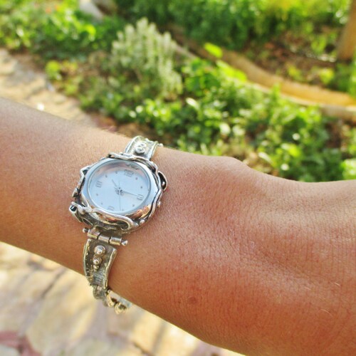 Handmade Fine Silver Bracelet Watch Dainty Silver Watch for Etsy