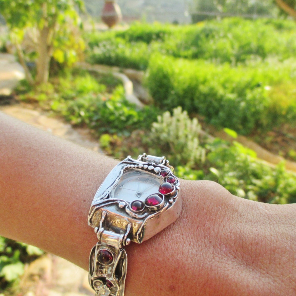 Sterling silver bracelet watch hot sale
