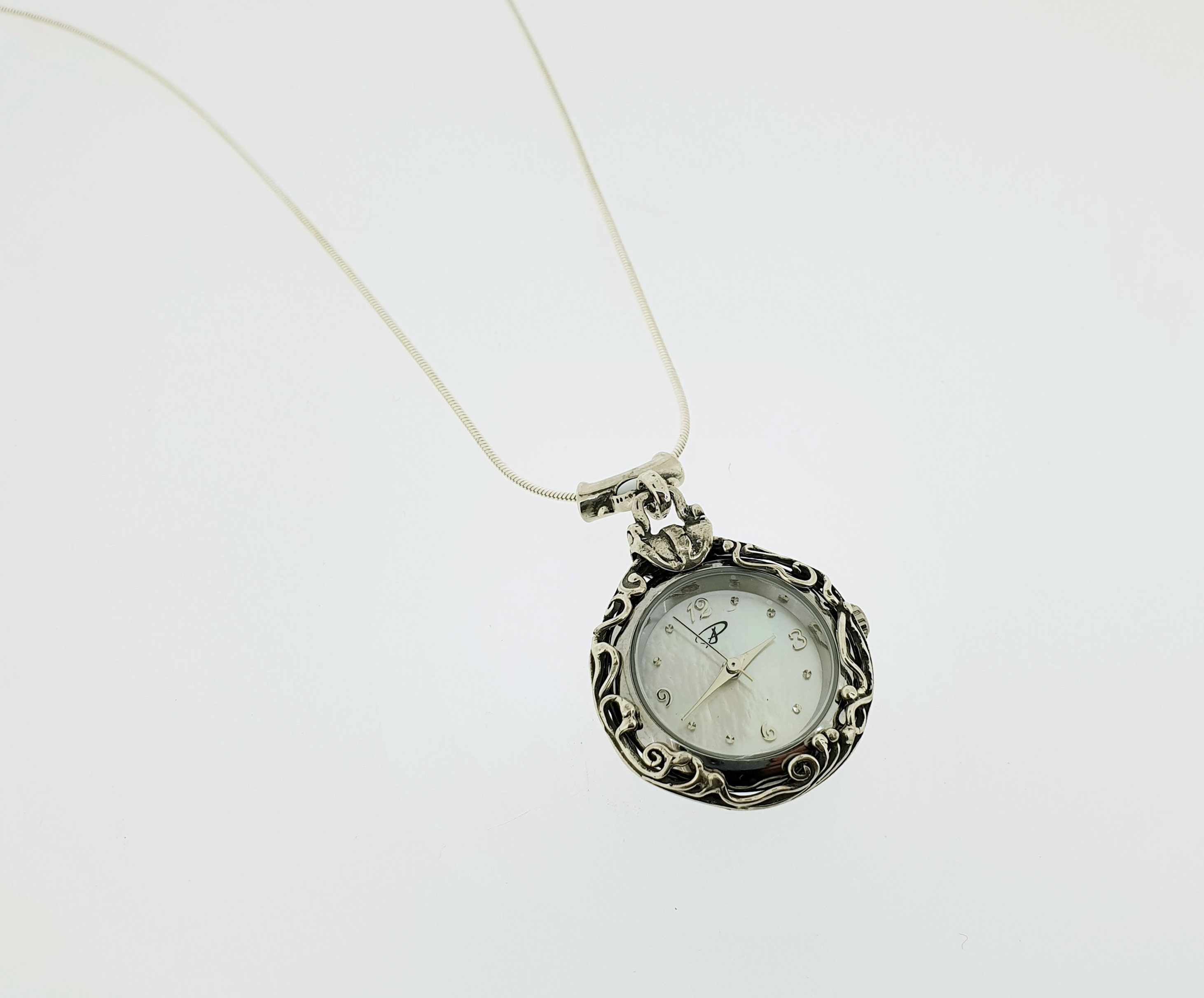 Antico orologio con collana pendente a catena in argento da | Etsy Italia