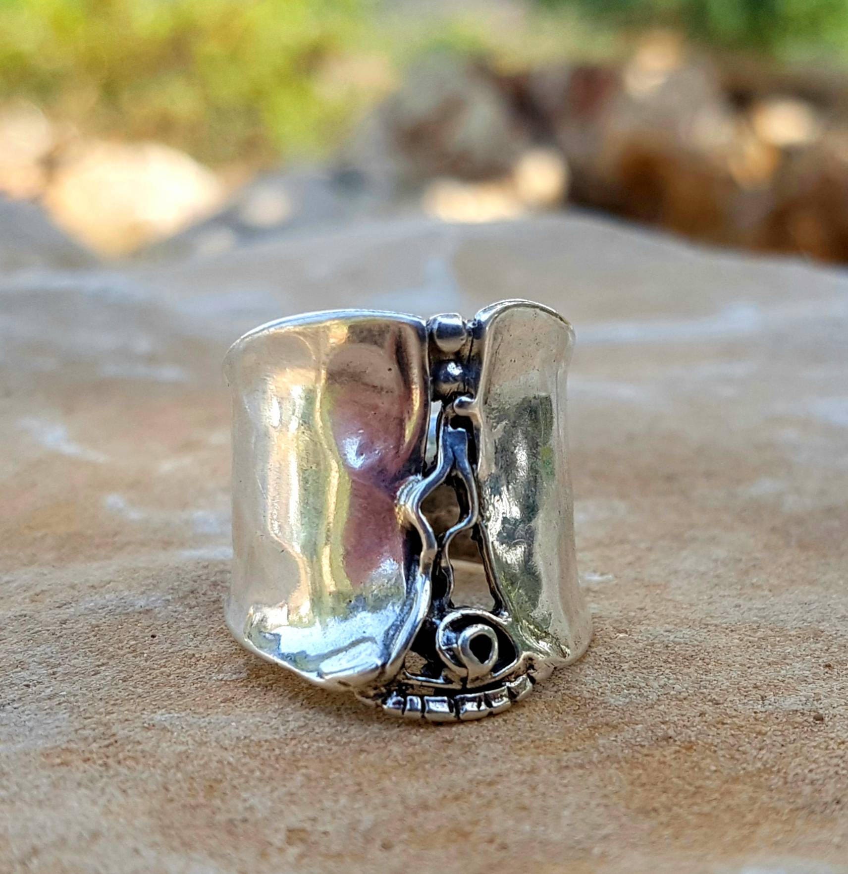 Brede bandring sterlingzilver: gotische statementsieraden