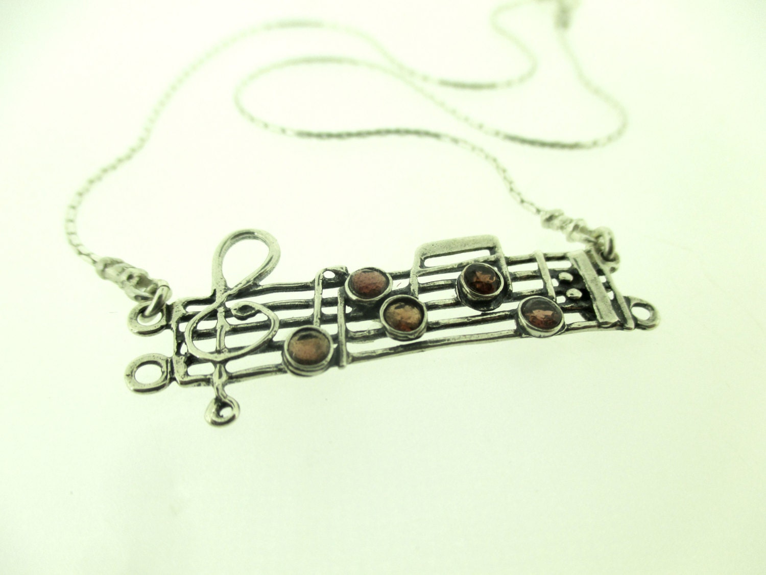 Besilver Collana Con Ciondolo Nota Musicale – Argento Sterling 925, Catena Placcata Platino, Unisex, Regalo Idea