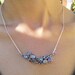 Stylish Silver Choker Necklace For Women , Multi Stone Silver bib Necklace, Birthstone necklace 
