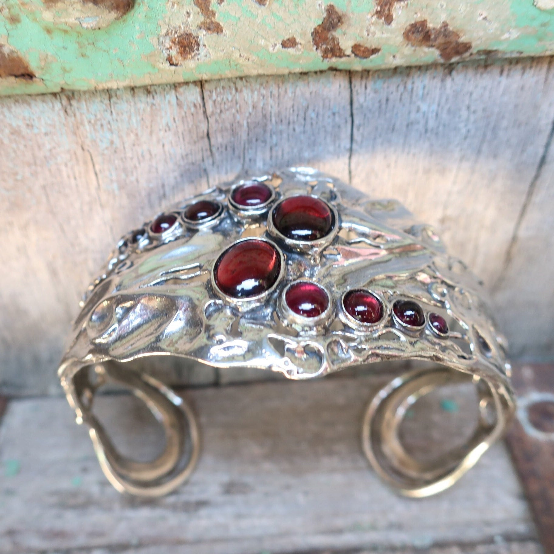 Garnet cuff bracelet outlet