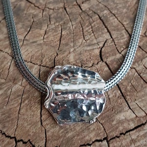 Sterling Silver Choker Necklace with Pendant, Silver Choker Chain, Elegant Choker, Festival Choker, Thick Choker Necklace, Christmas Gift