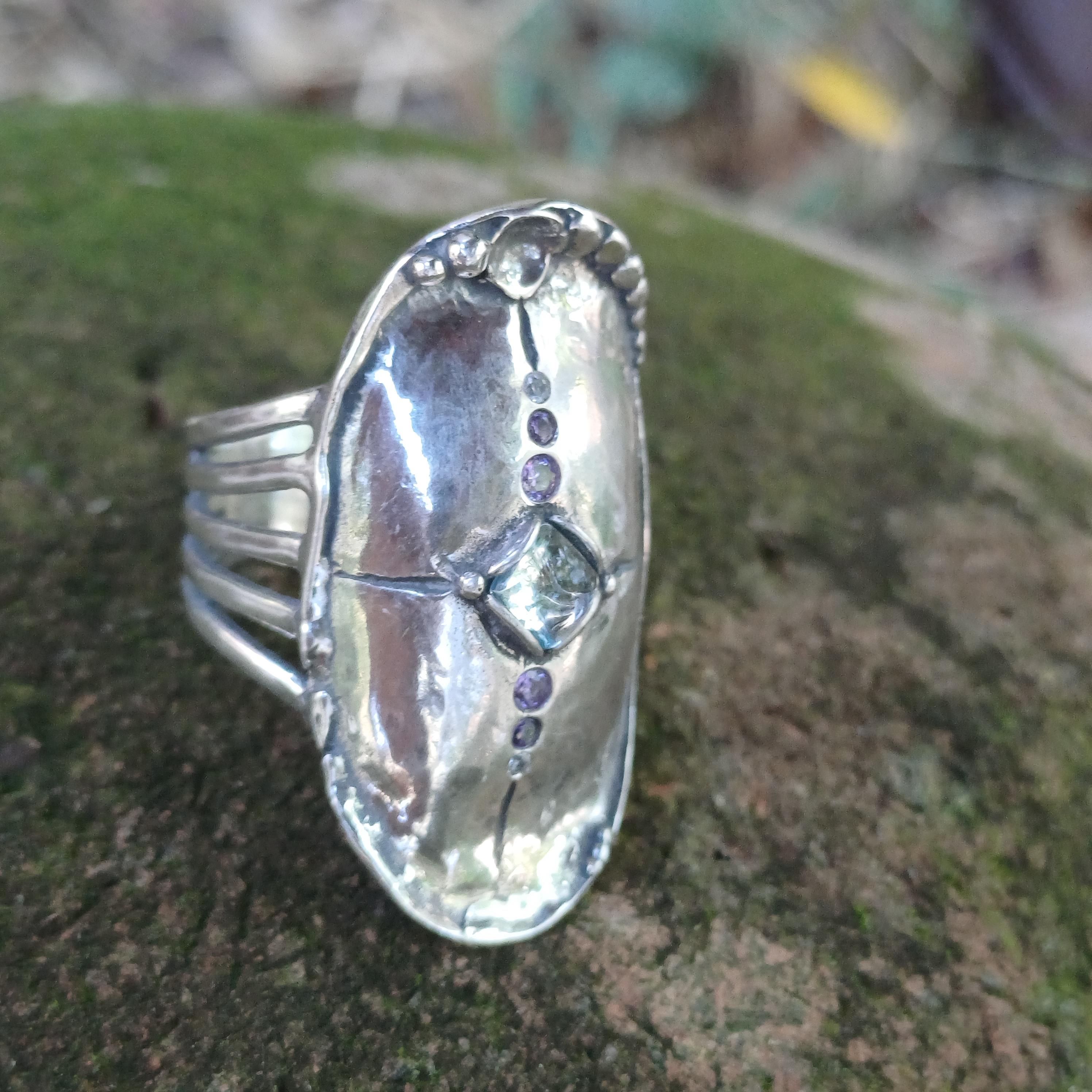 Gioielli in argento 925 con pietre preziose Anello per donna