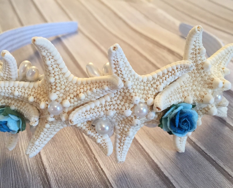 Xo bouquets seashell starfish headband tiara mermaid under the sea
