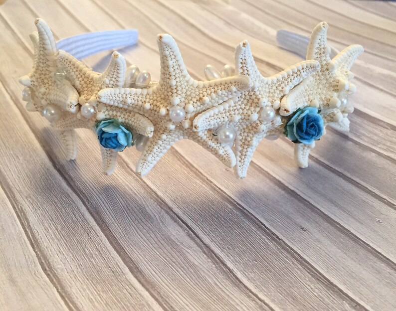 Xo bouquets seashell starfish headband tiara mermaid under the sea