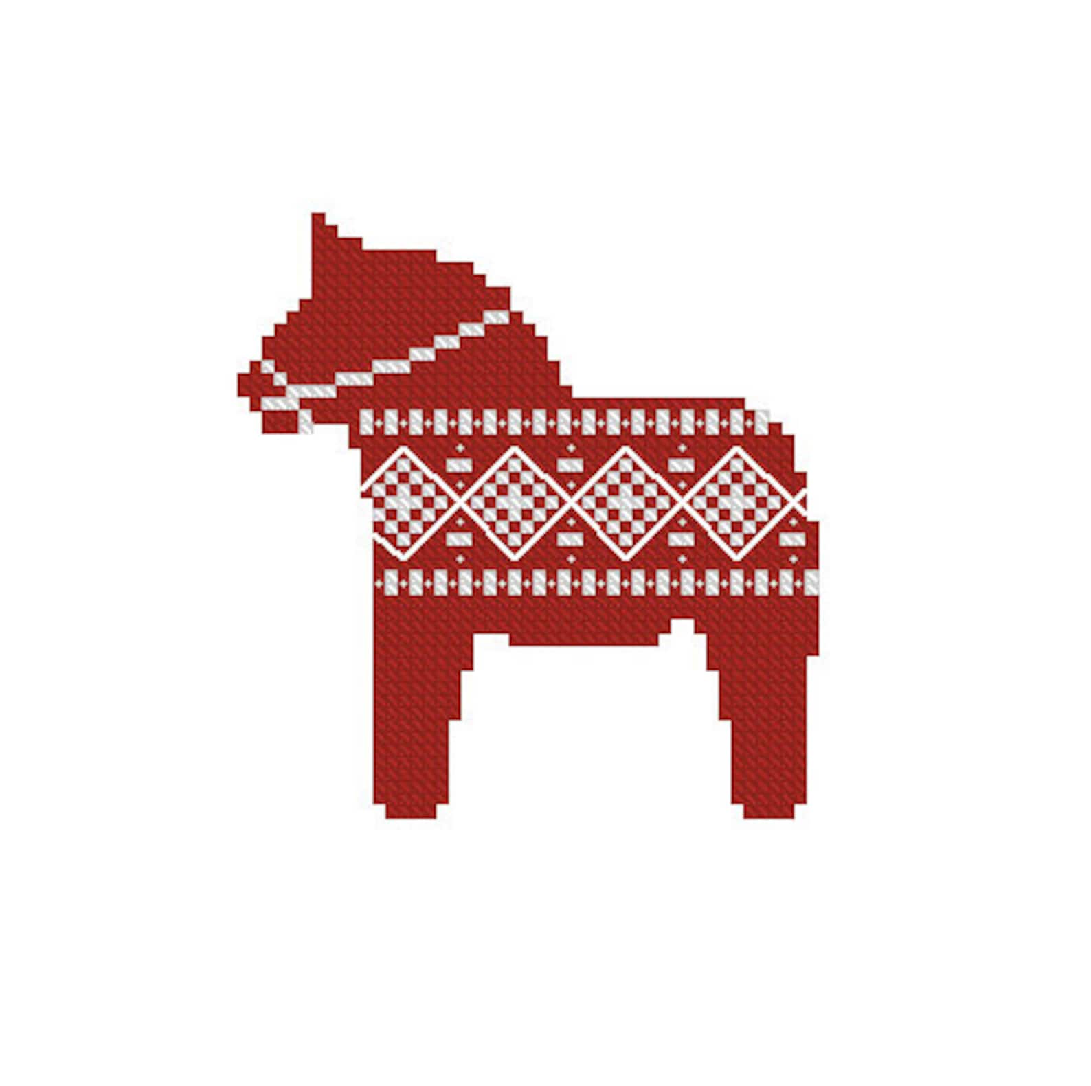 Digital item counted cross stitch pattern Scandinavian Horse Etsy