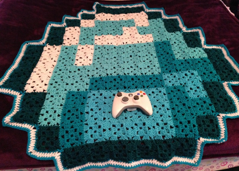 8-bit Minecraft Diamond Lap Blanket / Rug - Etsy Canada