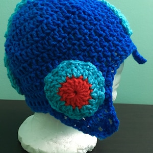 Mega Man Crochet Hat