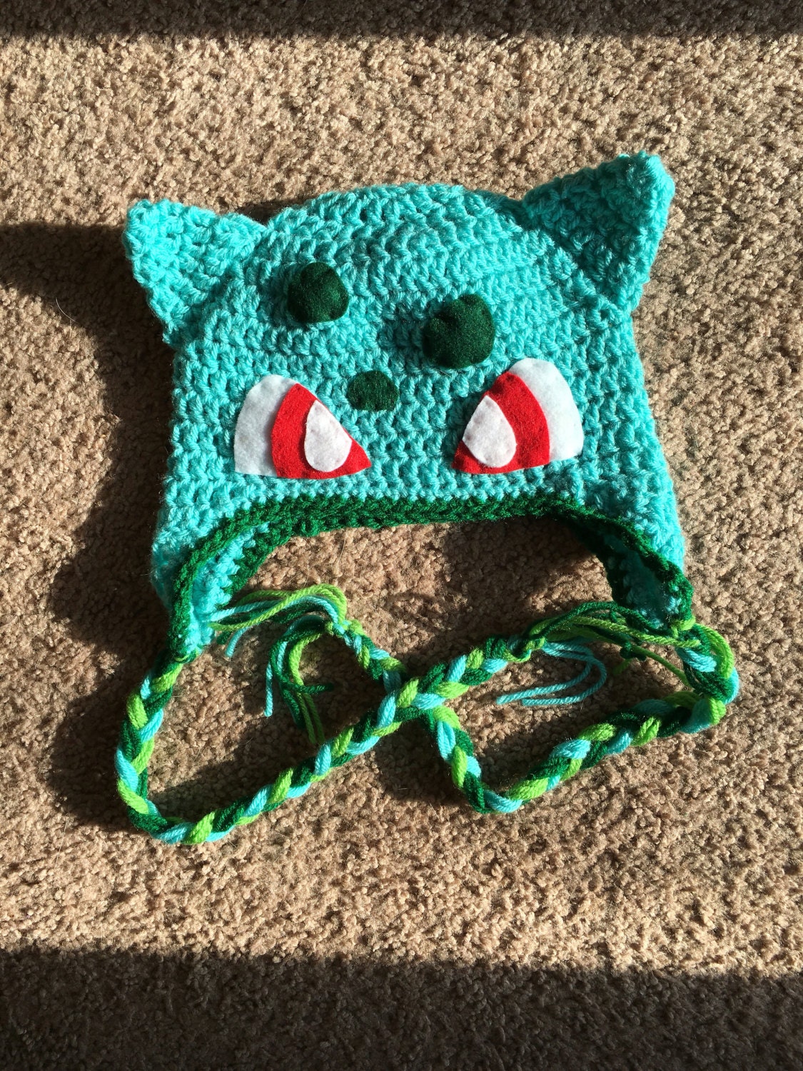 Crochet Bulbasaur Hat