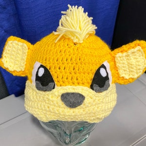 Shiny Growlithe Crochet Hat Halloween Costume Cosplay Accessory