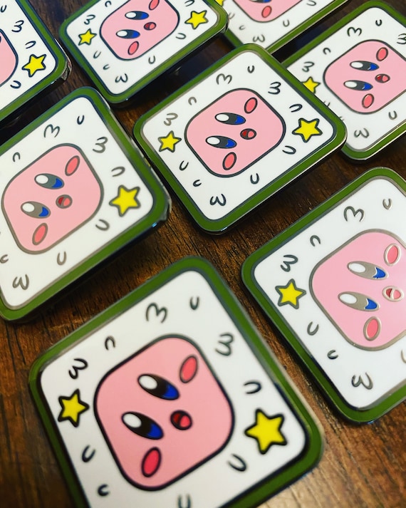 Kirby Sushi Roll 1.5 Enamel Pin Outfit or Hat Accessory Etsy