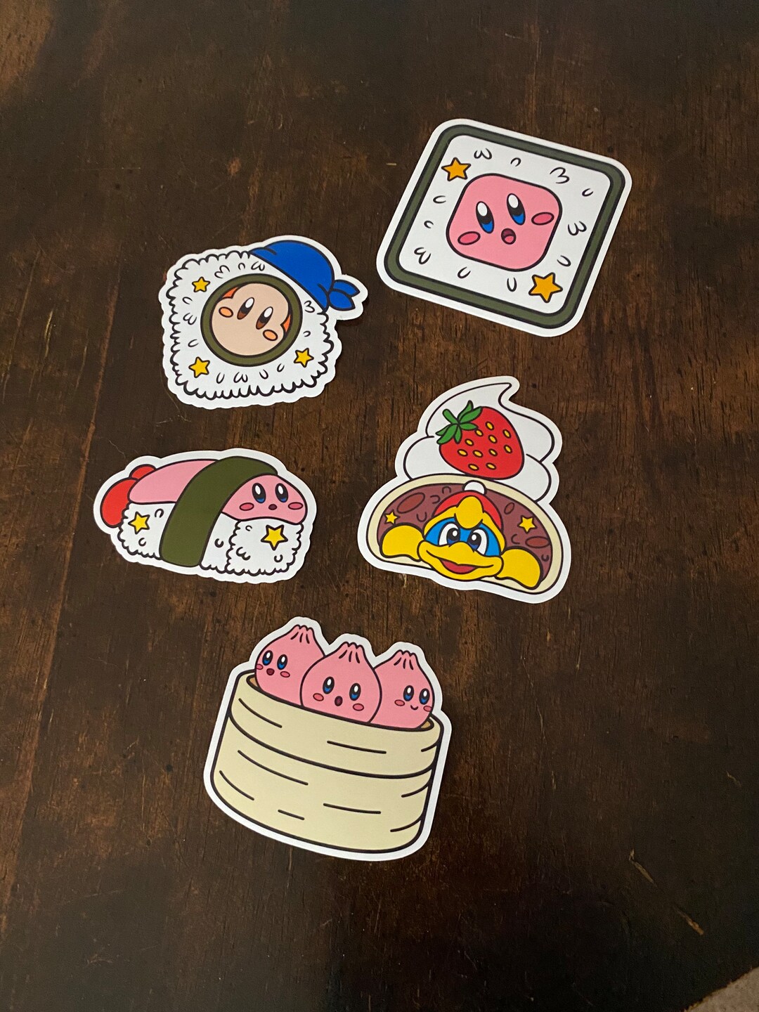 Kirby Sushi Series 2.5 Stickers Etsy