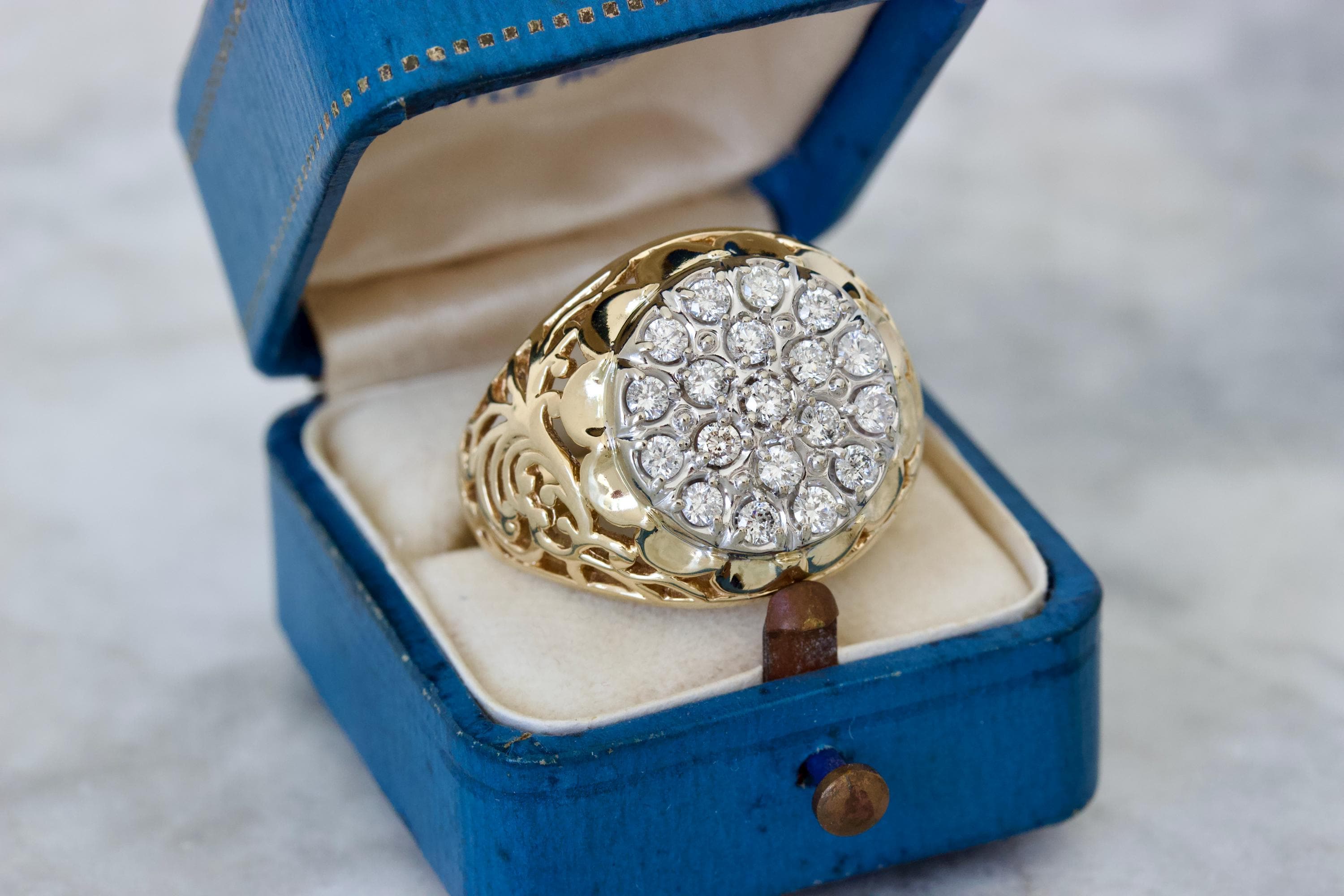 1980's Cluster Diamond Rings - Etsy