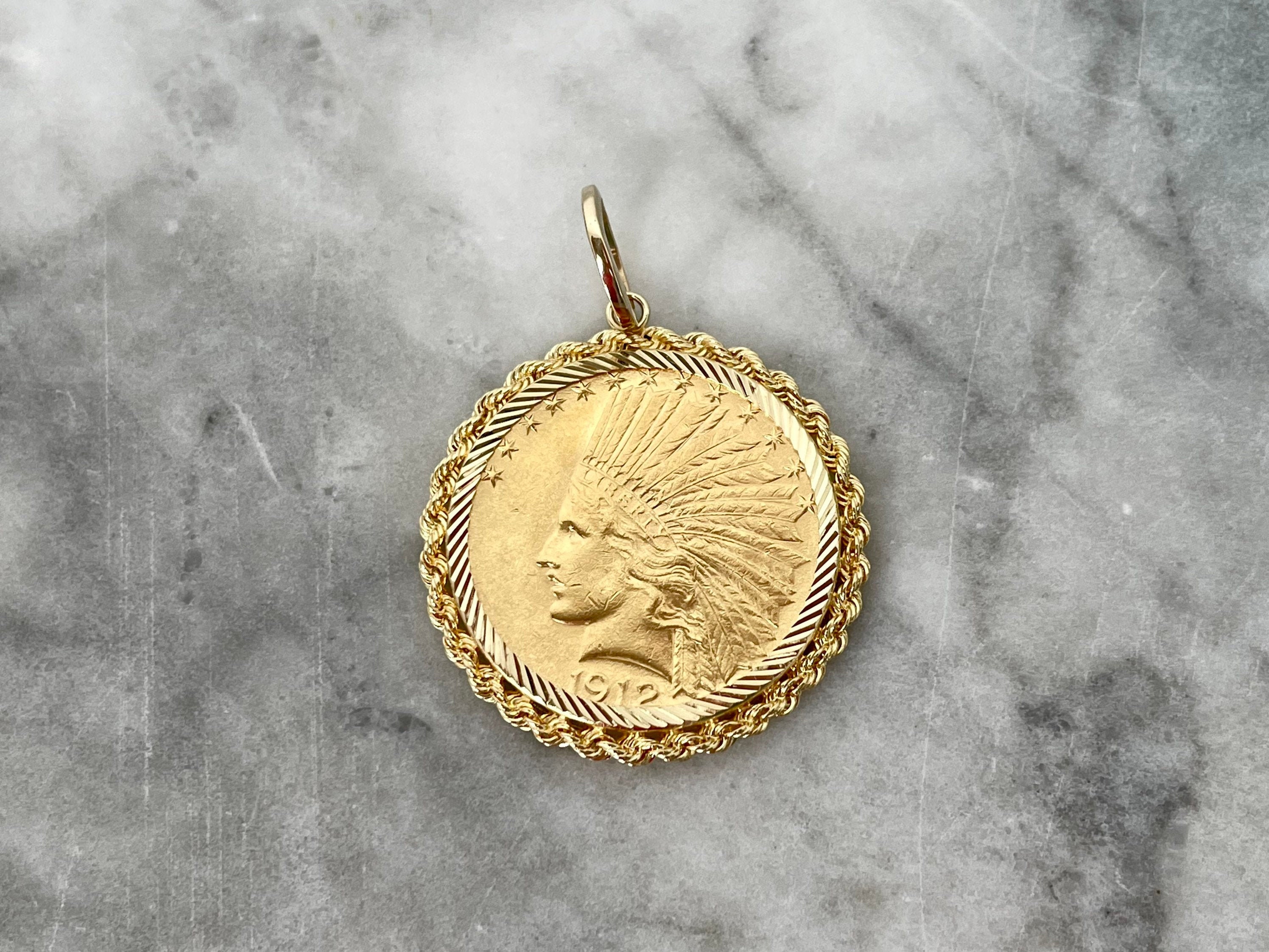 10 dollar gold coin necklace deals