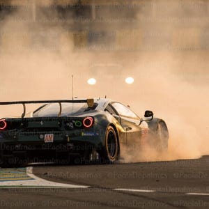 Fine Art Poster - Drehender Ferrari / 24 Stunden von Le Mans 2020