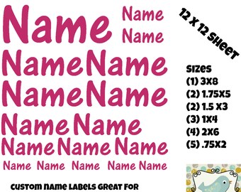 Printable back to school labels