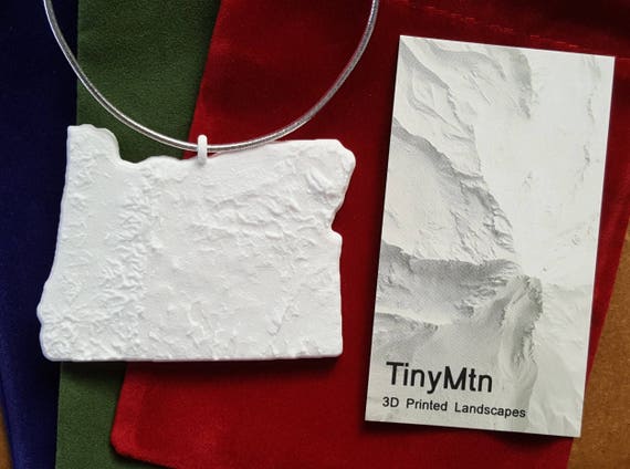 Oregon, 3D Printed Christmas Ornament