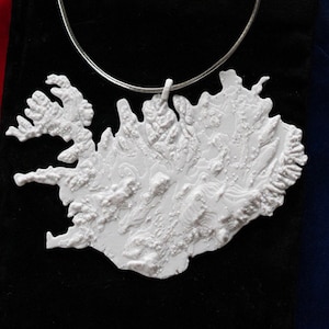 Iceland, 3D Printed Christmas Ornament