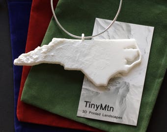 North Carolina, 3D Printed Christmas Ornament