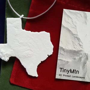 Texas, 3D Printed Christmas Ornament