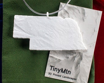 Nebraska, 3D Printed Christmas Ornament