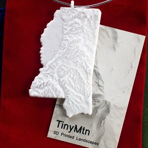 Mississippi, 3D Printed Christmas Ornament