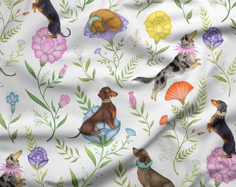 Doxie Day Afternoon Pure White Fabric