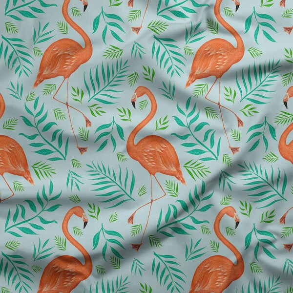 Tissu à motif Flamingo