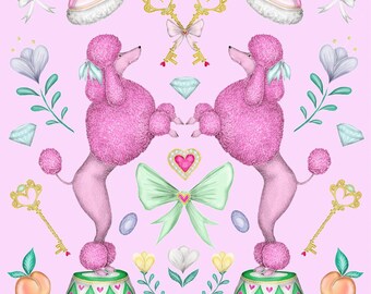Pink Poodle Parlour Fine Art Print