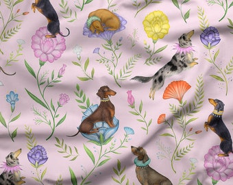 Doxie Day Afternoon Petal Pink Fabric