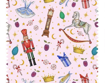Nutcracker in Sugar Plum Pink Fabric