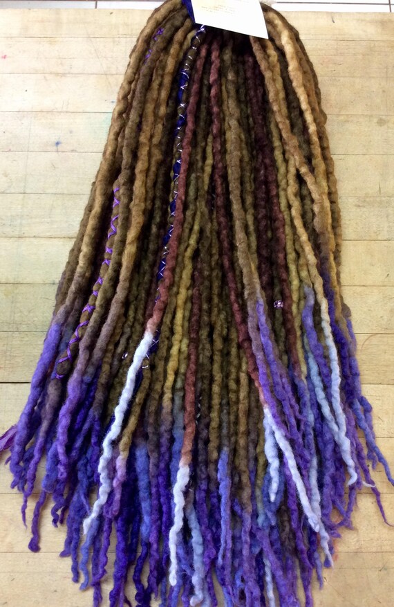 Custom Wool Dreads Handmade Hair Extensions Wool Dreads Ombre Etsy
