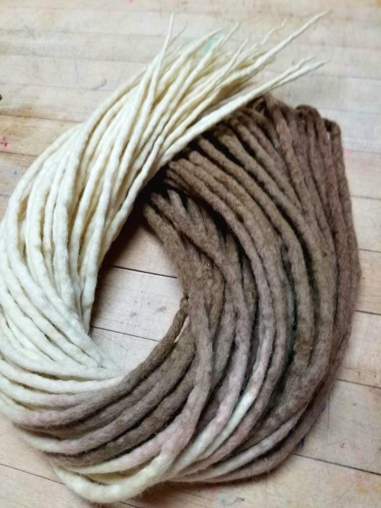Custom Wool Dreads Handmade Hair Extensions Wool Dreads Ombre Etsy
