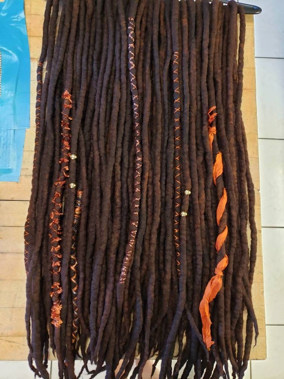 Wool Dreadlocks Custom Wool Dreads Hair Extensions Wool Dreads Set Von 45