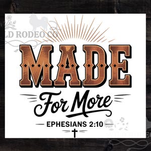 Western Christian PNG: Cowboy Bible Verse Sublimation Design (Digital Download)