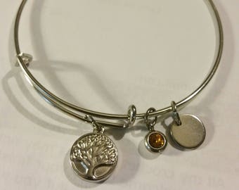 Tree of Life Stainless steel TOL charm bangle bracelet one size fits all jewelry